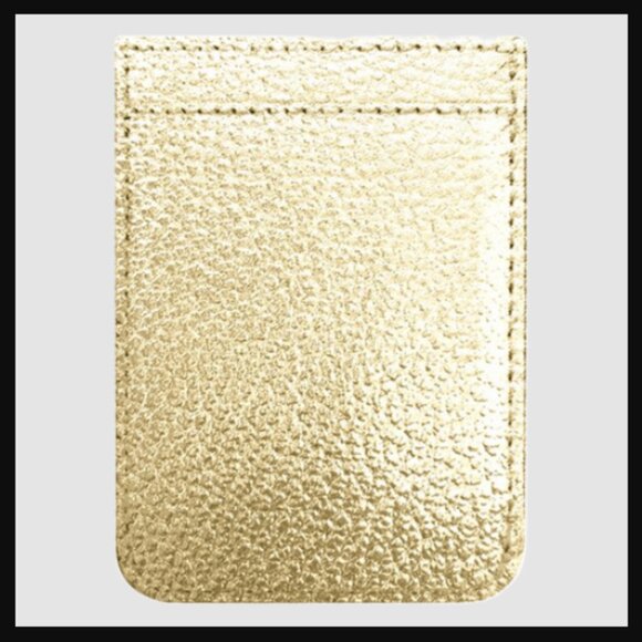 🌈4/$20 NIB iDecoz Faux Leather Phone Pocket Wallet in Gold - Picture 4 of 4